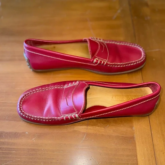 LANDS' END Comfort Leather Penny Loafers Womens 9B US Everyday Casual Holiday - Picture 3 of 7